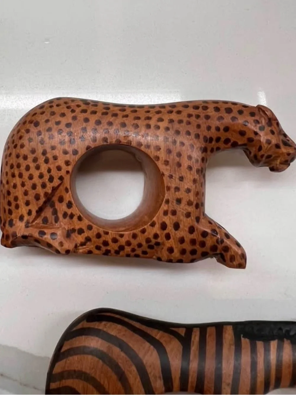 Wood napkin rings Hand carved wood